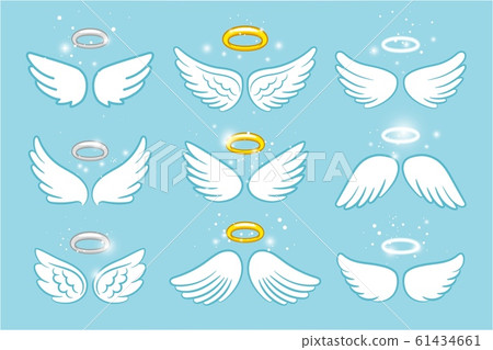 angel wings with halo drawings