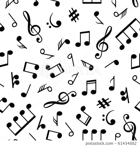 Musical notes seamless pattern Musical notes seamless pattern 61434882