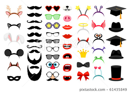 Photobooth party funny elements 61435849