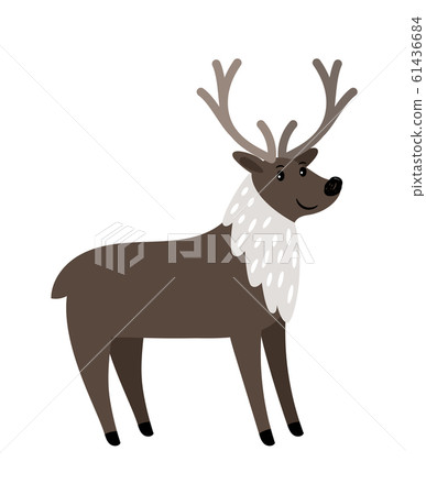 Reindeer cartoon animal icon Reindeer cartoon animal icon 61436684