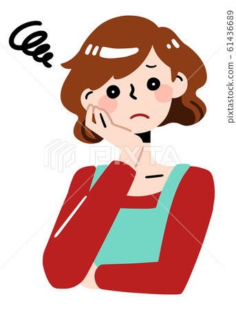 Women who are troubled / worried 61436689