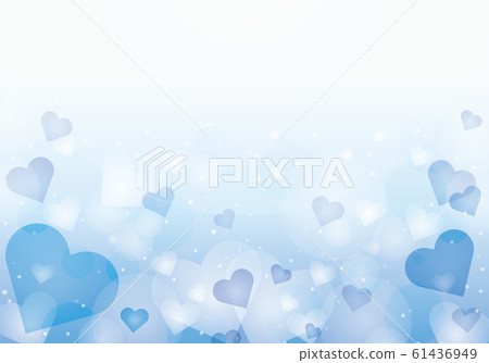 Blue heart pattern background material 61436949