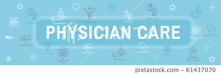 Physician Care Icon Set - Web Header Banner 61437070