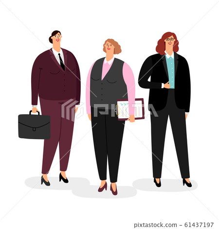 Businesswomen set on white Businesswomen set on white 61437197