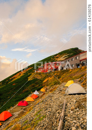 Goryusan mountain climbing in autumn (Toryusanso tent: evening view) 61438076