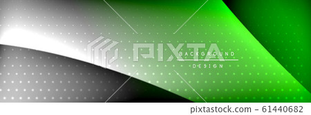 Flowing waves with 3d shadow effects and fluid gradients. Dynamic trendy abstract background. Vector Illustration 61440682