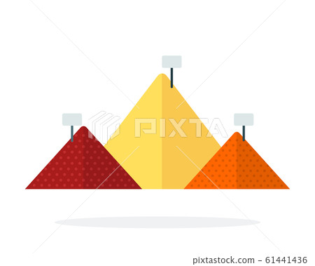 Heap of spices for sale vector flat isolated 61441436