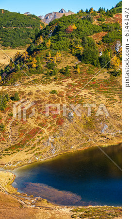 Autumn alpine mountain Kleiner Paarsee or Paarseen Autumn alpine mountain Kleiner Paarsee or Paarseen 61441472