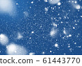 Snow falling effect from night sky Abstract blue 61443770