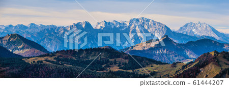 Picturesque autumn Alps mountain view from Picturesque autumn Alps mountain view from 61444207
