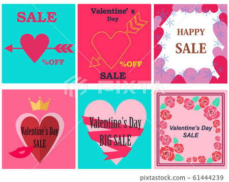 Valentine sale tags 61444239