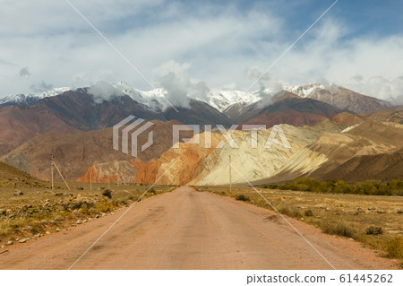 mountain road, Jumgal District, Kyrgyzstan 61445262