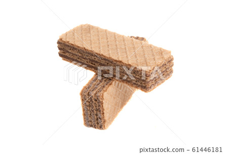 chocolate waffles isolated chocolate waffles isolated 61446181