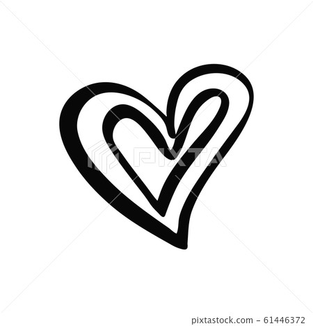 Hand drawn isolated heart 61446372
