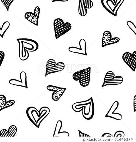 Seamless pattern with heart 61446374