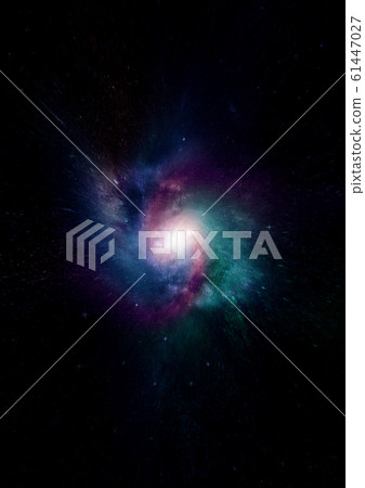 Stars, dust and gas nebula in a far galaxy Stars, dust and gas nebula in a far galaxy 61447027