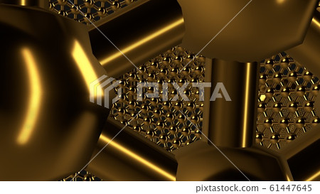 Abstract luxury background with gold spheres Abstract luxury background with gold spheres 61447645