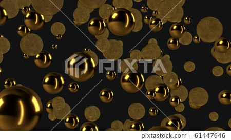 Abstract luxury background with gold spheres Abstract luxury background with gold spheres 61447646