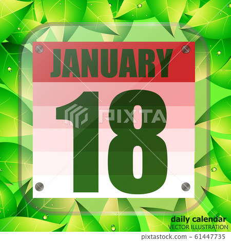 January 18 icon. For planning important day. Eighteenth of January icon. Illustration. January 18 icon. For planning important day. Eighteenth of January icon. Illustration. 61447735