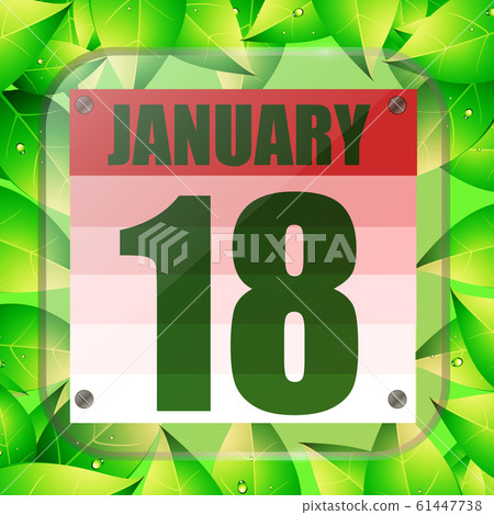 January 18 icon. For planning important day. Eighteenth of January icon. Illustration. January 18 icon. For planning important day. Eighteenth of January icon. Illustration. 61447738