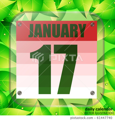 January 17 icon. For planning important day. January seventeenth icon. Illustration. January 17 icon. For planning important day. January seventeenth icon. Illustration. 61447740