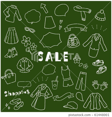 Hand-painted illustration of cute fashion material 61448001