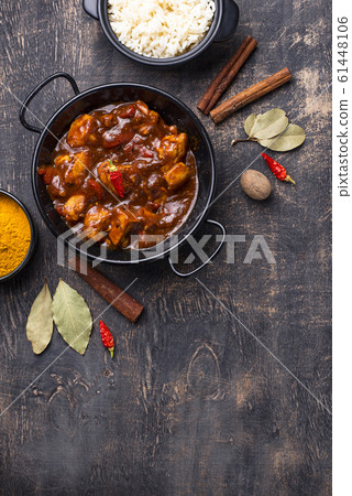 Curry chicken tikka masala with rice Curry chicken tikka masala with rice 61448106