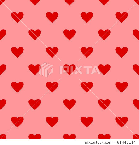 Heart pattern. Pink love seamless background. Great for Valentines Day, wedding. Vector repeated 61449114