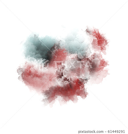 Artistic painting in shades of red , blue and gray. Colorful paint splashes. Modern abstract art. 61449291