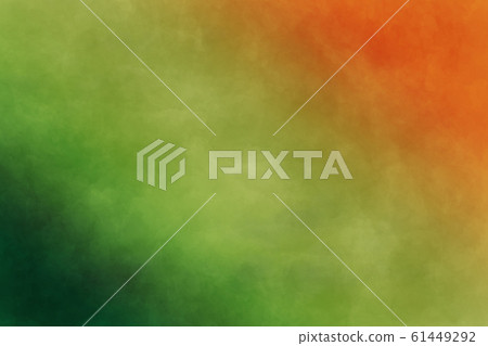 Abstract modern painting . Dry brush painted paper , canvas , wall . Textured background in green and orange tones. Abstract modern painting . Dry brush painted paper , canvas , wall . Textured background in green and orange tones. 61449292