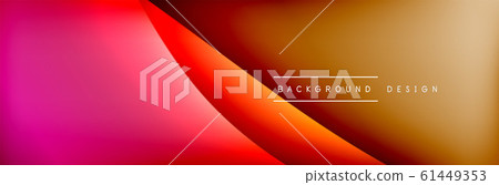 Flowing waves with 3d shadow effects and fluid gradients. Dynamic trendy abstract background. Vector Illustration Flowing waves with 3d shadow effects and fluid gradients. Dynamic trendy abstract background. Vector Illustration 61449353
