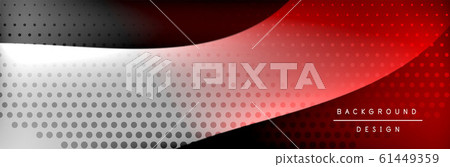 Flowing waves with 3d shadow effects and fluid gradients. Dynamic trendy abstract background. Vector Illustration Flowing waves with 3d shadow effects and fluid gradients. Dynamic trendy abstract background. Vector Illustration 61449359