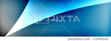Flowing waves with 3d shadow effects and fluid gradients. Dynamic trendy abstract background. Vector Illustration Flowing waves with 3d shadow effects and fluid gradients. Dynamic trendy abstract background. Vector Illustration 61449385