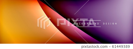 Flowing waves with 3d shadow effects and fluid gradients. Dynamic trendy abstract background. Vector Illustration Flowing waves with 3d shadow effects and fluid gradients. Dynamic trendy abstract background. Vector Illustration 61449389