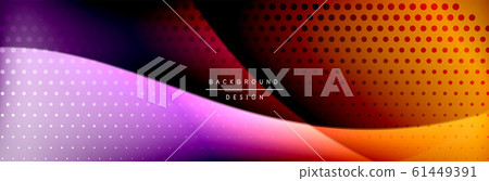 Flowing waves with 3d shadow effects and fluid gradients. Dynamic trendy abstract background. Vector Illustration Flowing waves with 3d shadow effects and fluid gradients. Dynamic trendy abstract background. Vector Illustration 61449391