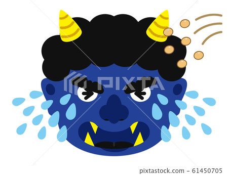 Illustration: Oni Oni Setsubun Beans Maki Material Facial Expression Face Blue Demon Aoni Blue Ao (with Vector) Illustration: Oni Oni Setsubun Beans Maki Material Facial Expression Face Blue Demon Aoni Blue Ao (with Vector) 61450705