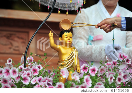 Buddha's Birthday Ceremony at Wibongsa Temple in Korea 61451696