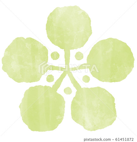 梅花白梅花黃綠色手繪風格風水彩風格插畫素材 梅花白梅花黃綠色手繪風格風水彩風格插畫素材 61451872