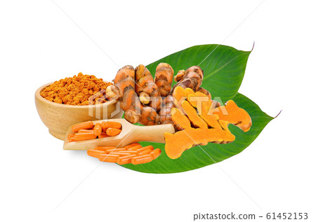 turmeric isolated on white background turmeric isolated on white background 61452153