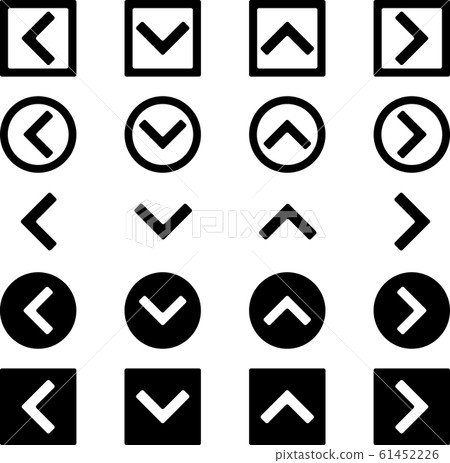 Arrow icon four direction set 61452226