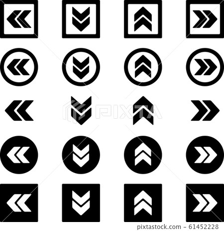 Arrow icon four direction set 61452228