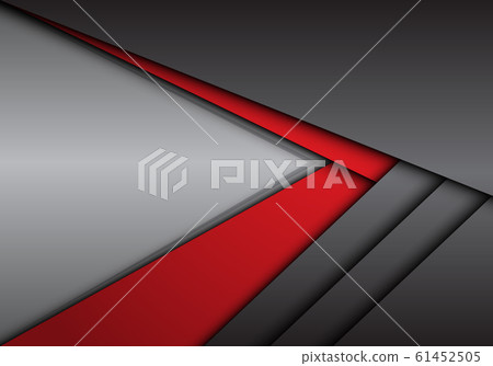 Abstract red grey metallic arrow direction with blank space design modern futuristic background vector illustration. 61452505