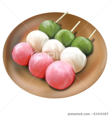 Tricolor dumpling (with plate) 61454307