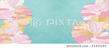 Cherry blossom-snow ring-pink-spring-Japanese material 61455263