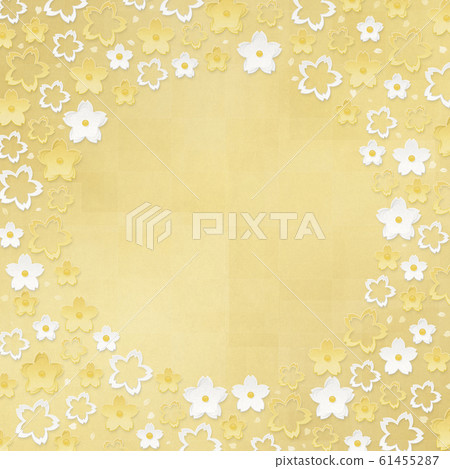 Sakura-frame-round-circle-sakura-gold leaf-gold Sakura-frame-round-circle-sakura-gold leaf-gold 61455287