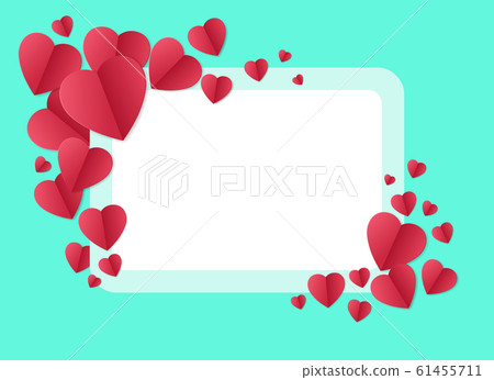Red Hearts Frame And Background. Vector Concept Red Hearts Frame And Background. Vector Concept 61455711