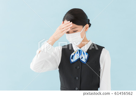 Working woman physical condition 61456562