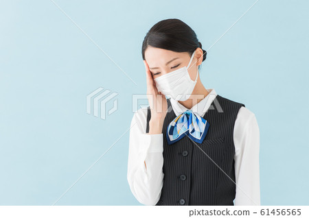 Portrait of a woman wearing a mask 61456565