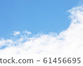 Blue sky background and white clouds soft focus, 61456695