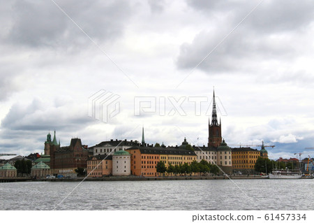 Ridderholm Church seen from the city hall of Stockholm, Sweden German church and cathedral tower behind Ridderholm Church seen from the city hall of Stockholm, Sweden German church and cathedral tower behind 61457334